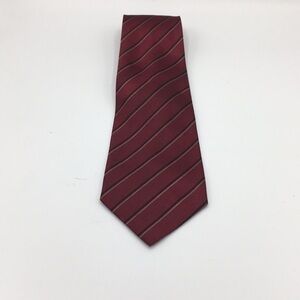 ISADOR red and navy stripe tie
